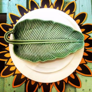 Hoja platano plana