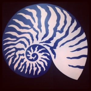 Bajo plato nautilus azul
