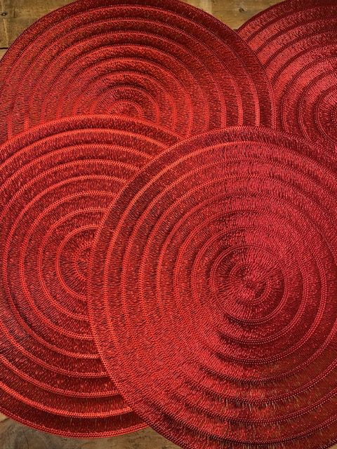 Individuales rojos